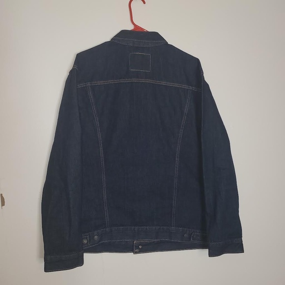Mens Levi's Classic Denim Trucker Jacket (Red Tab) - Dark Wash (PC9 - 723340134) - Picture 8 of 14